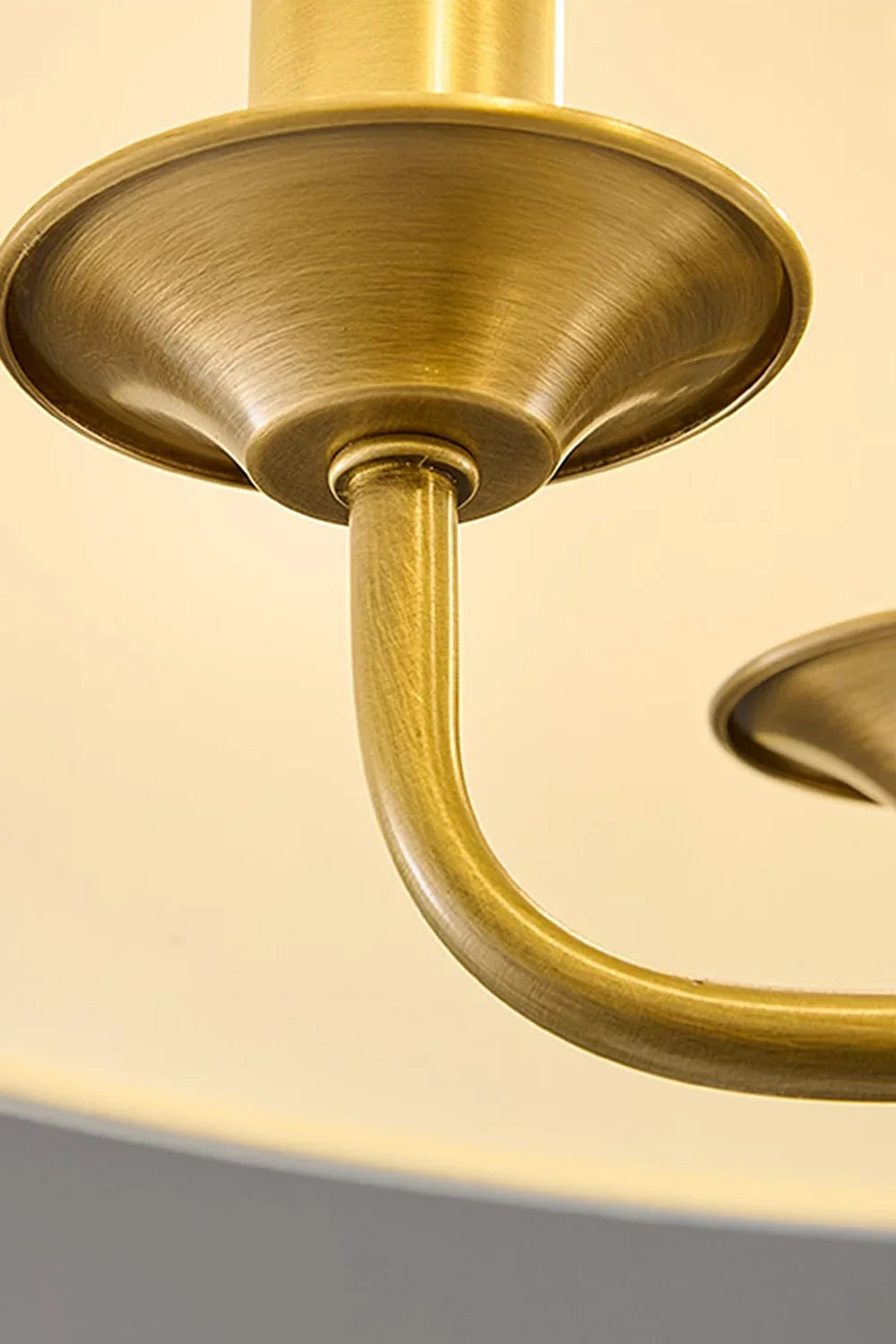 Vintage Brass Fabric Pendant Lamp - view 9 | everlamps
