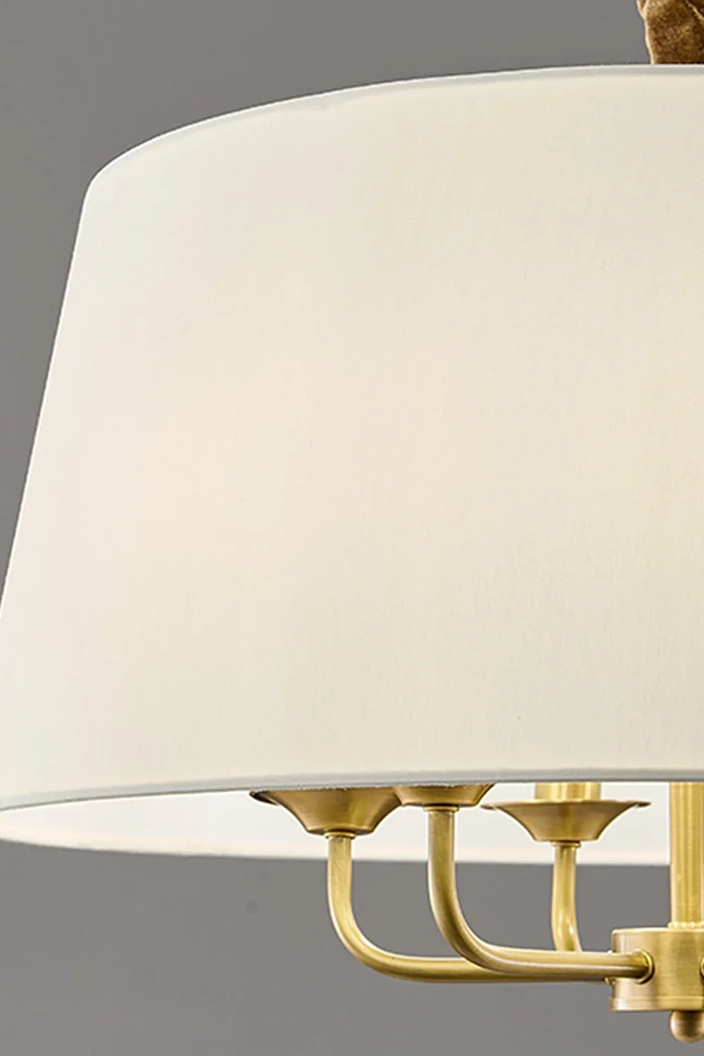 Vintage Brass Fabric Pendant Lamp - view 10 | everlamps