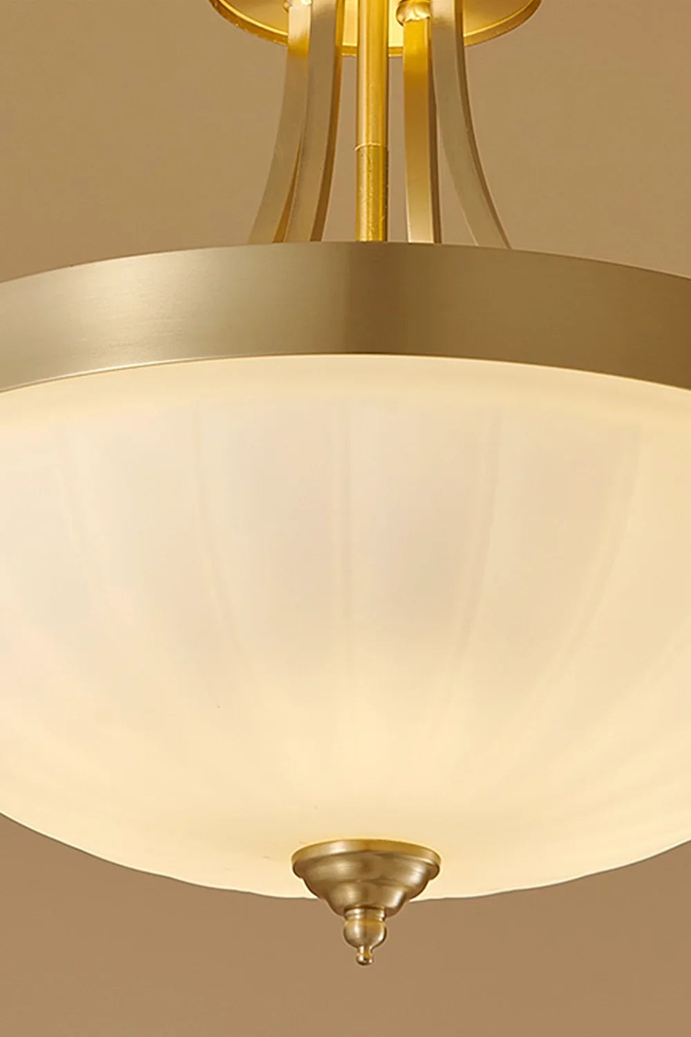 Vintage Brass Glass Pendant Lamp - view 9 | everlamps