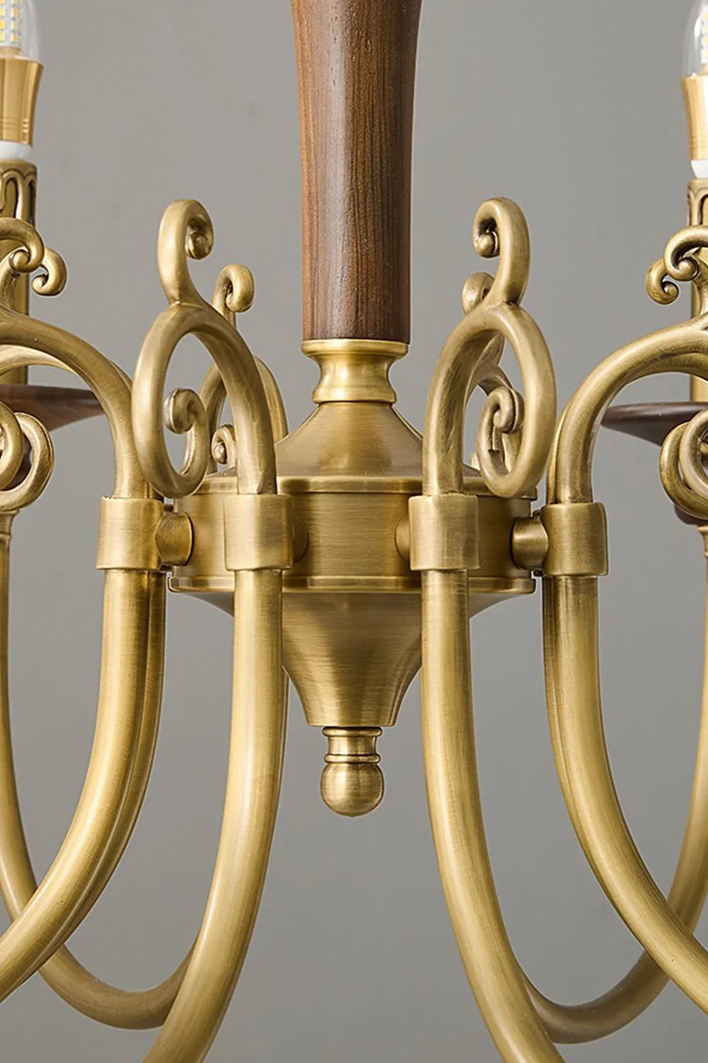 Vintage Candle Brass Chandelier - view 12 | everlamps