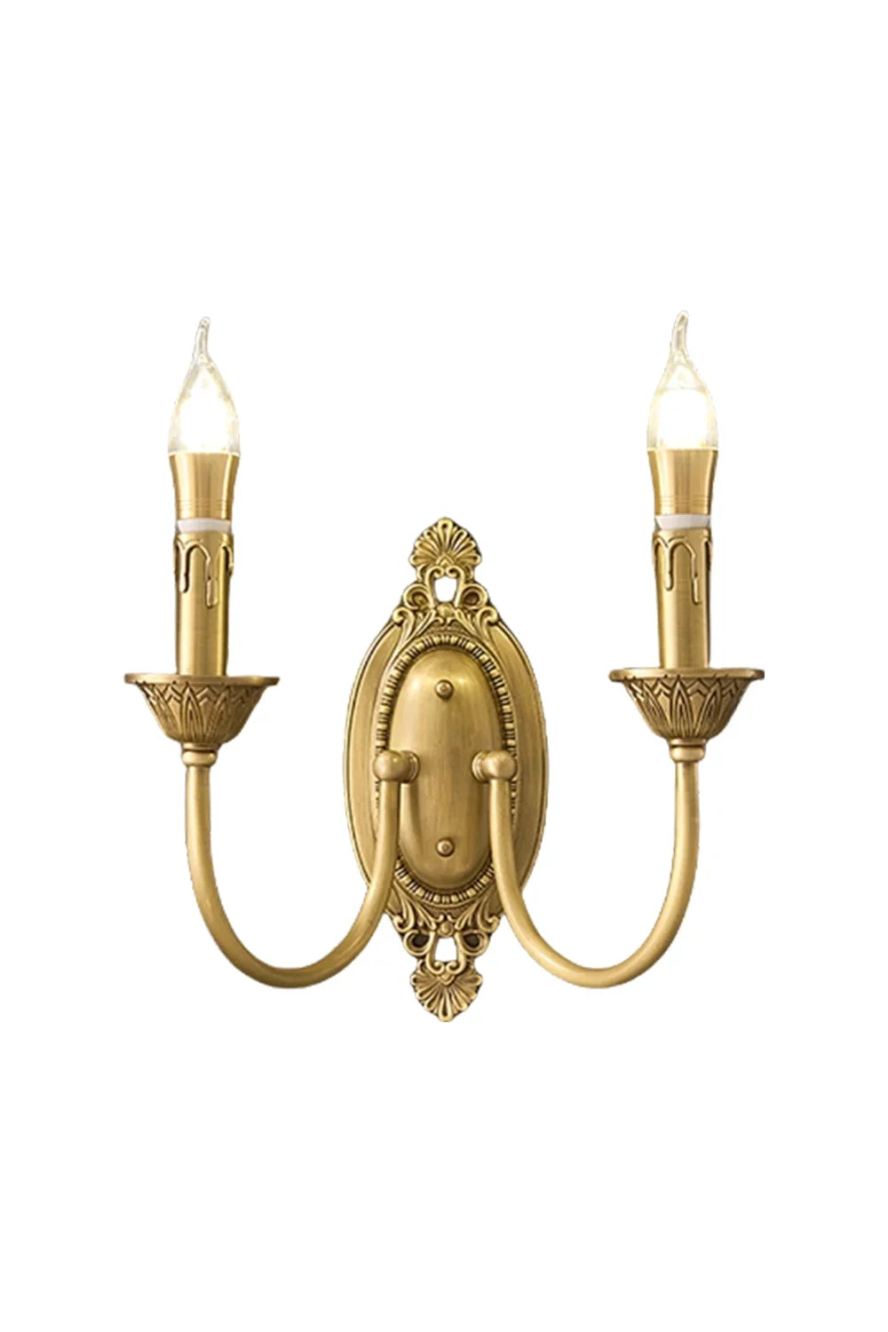 Vintage Candle Brass Wall Lamp - view 11 | everlamps