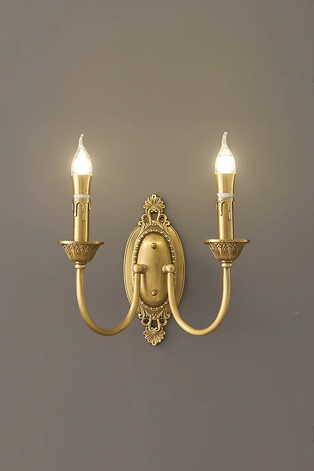Vintage Candle Brass Wall Lamp - view 6 | everlamps