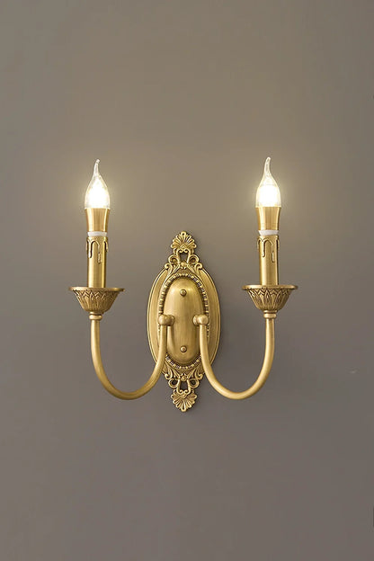 Vintage Candle Brass Wall Lamp - view 6 | everlamps