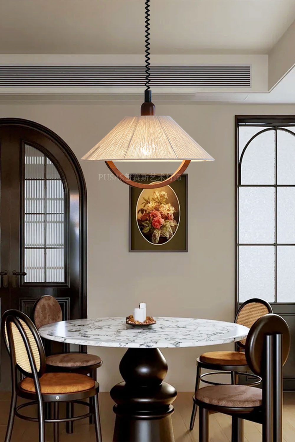 Vintage Cotton Pendant Lamp - view 19 | everlamps