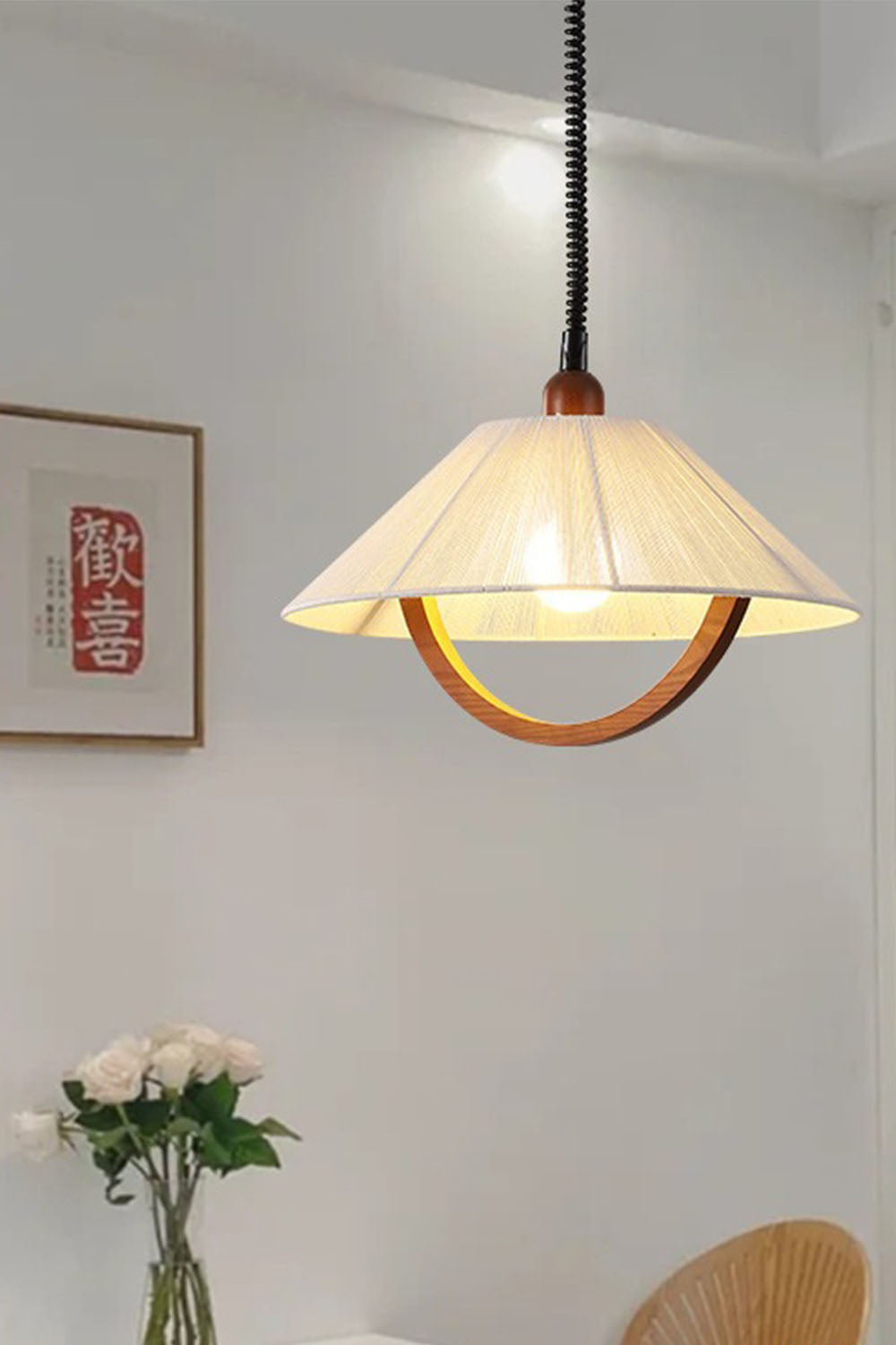 Vintage Cotton Pendant Lamp - view 23 | everlamps