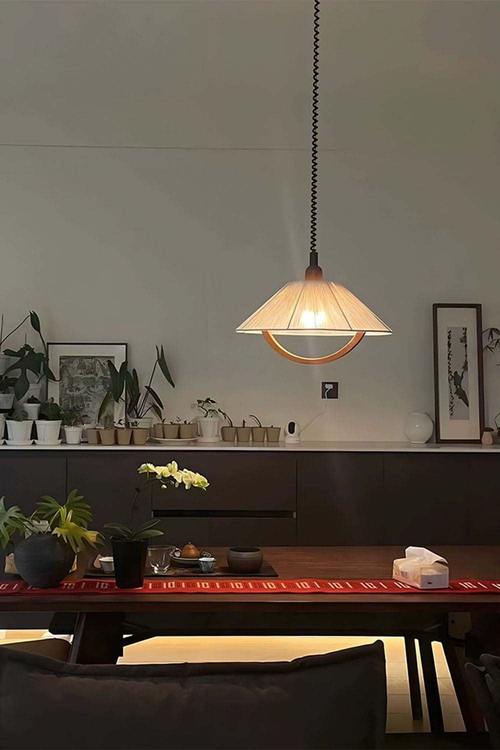 Vintage Cotton Pendant Lamp - view 6 | everlamps
