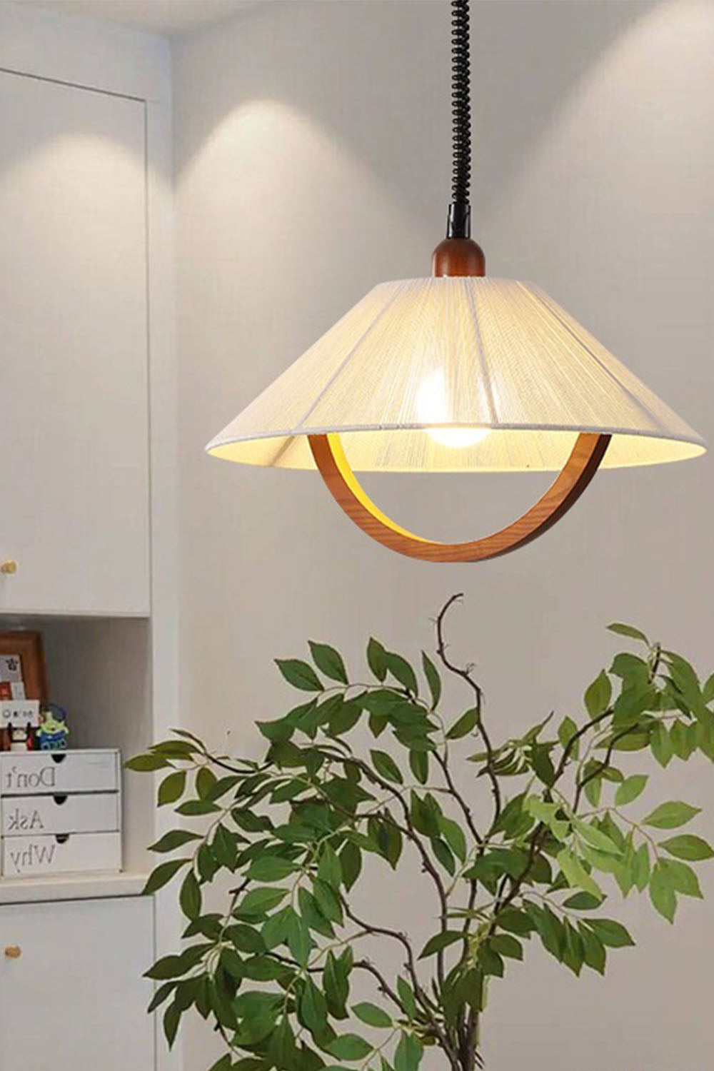 Vintage Cotton Pendant Lamp - view 10 | everlamps