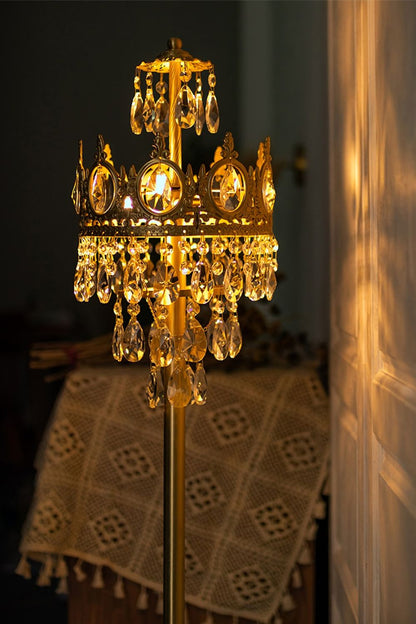 Vintage Crystal Floor Lamp - everlamps