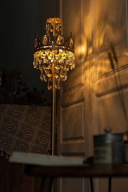 Vintage Crystal Floor Lamp - everlamps