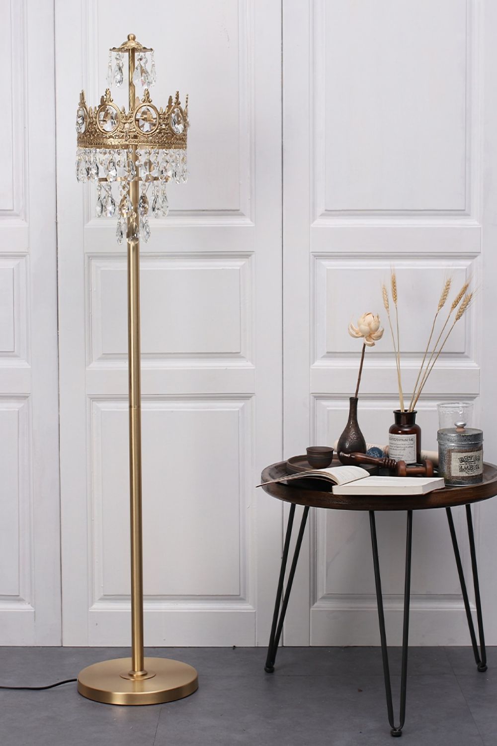 Vintage Crystal Floor Lamp - everlamps