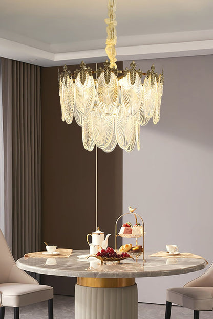 Vintage Crystal Leaf Chandelier - everlamps