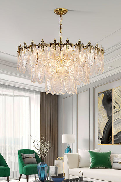 Vintage Crystal Leaf Chandelier - everlamps