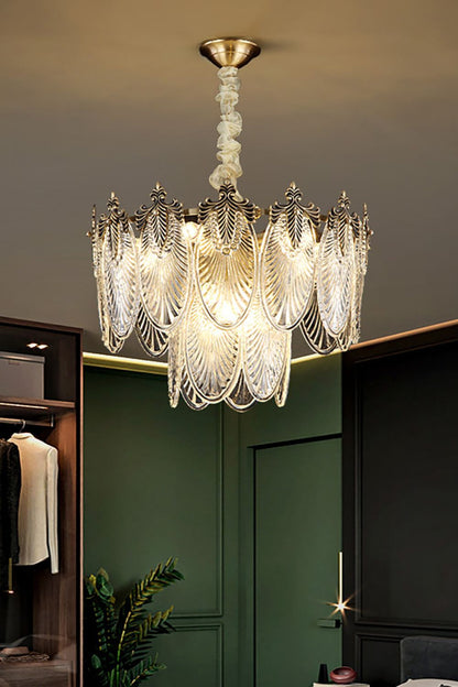 Vintage Crystal Leaf Chandelier - everlamps