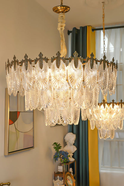 Vintage Crystal Leaf Chandelier - everlamps