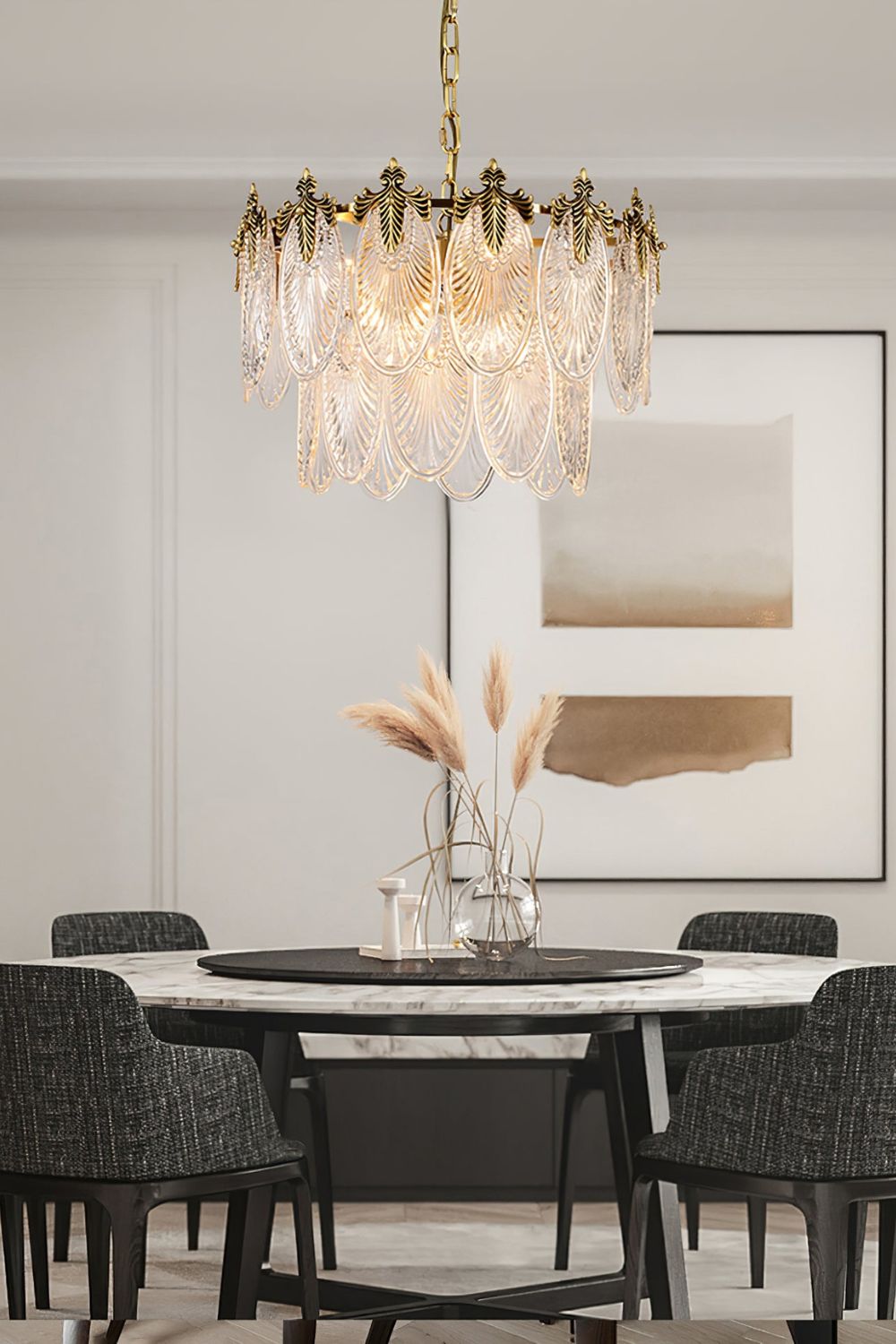 Vintage Crystal Leaf Chandelier - everlamps