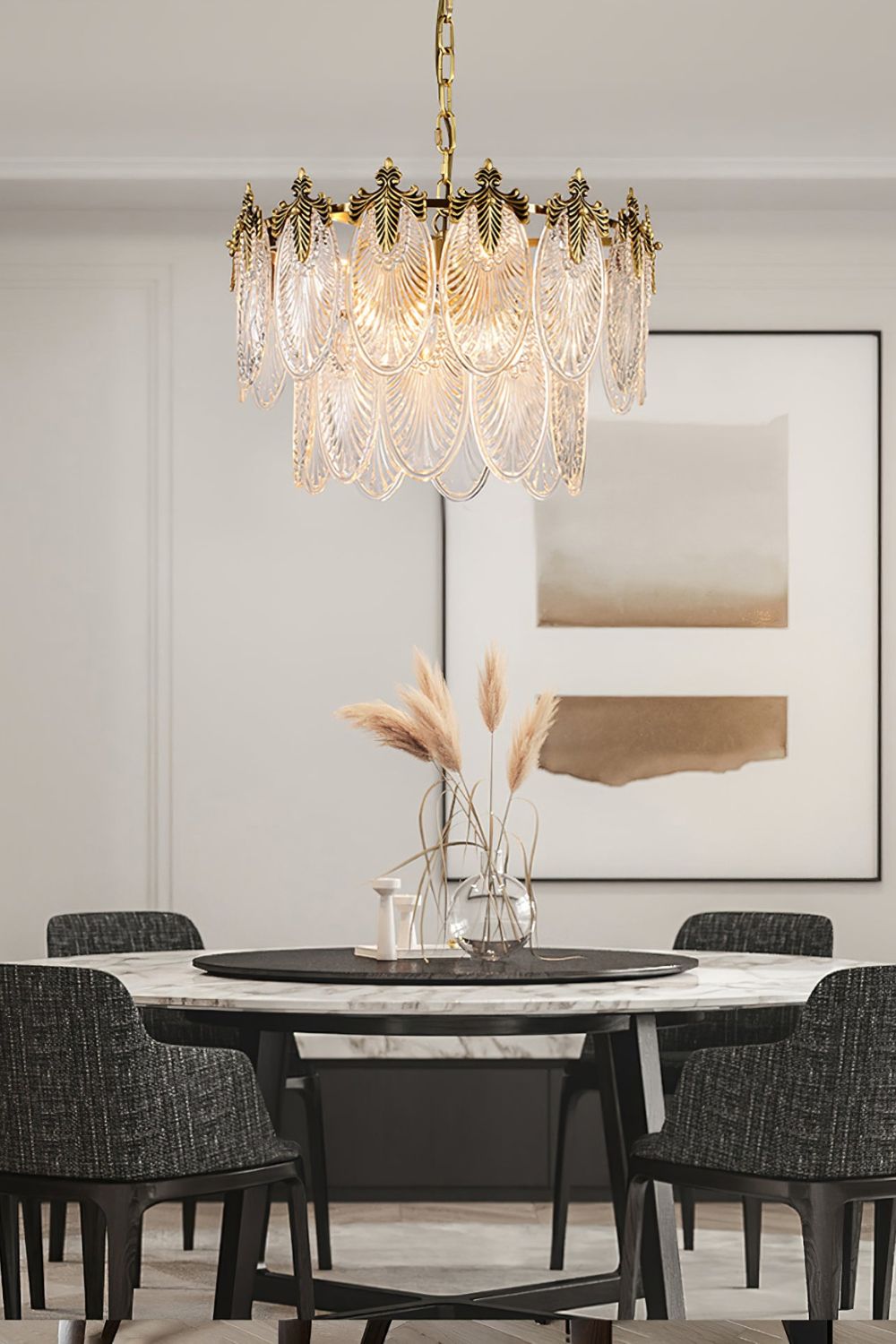 Vintage Crystal Leaf Chandelier - everlamps