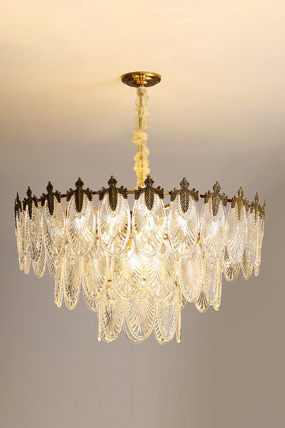 Vintage Crystal Leaf Chandelier - everlamps