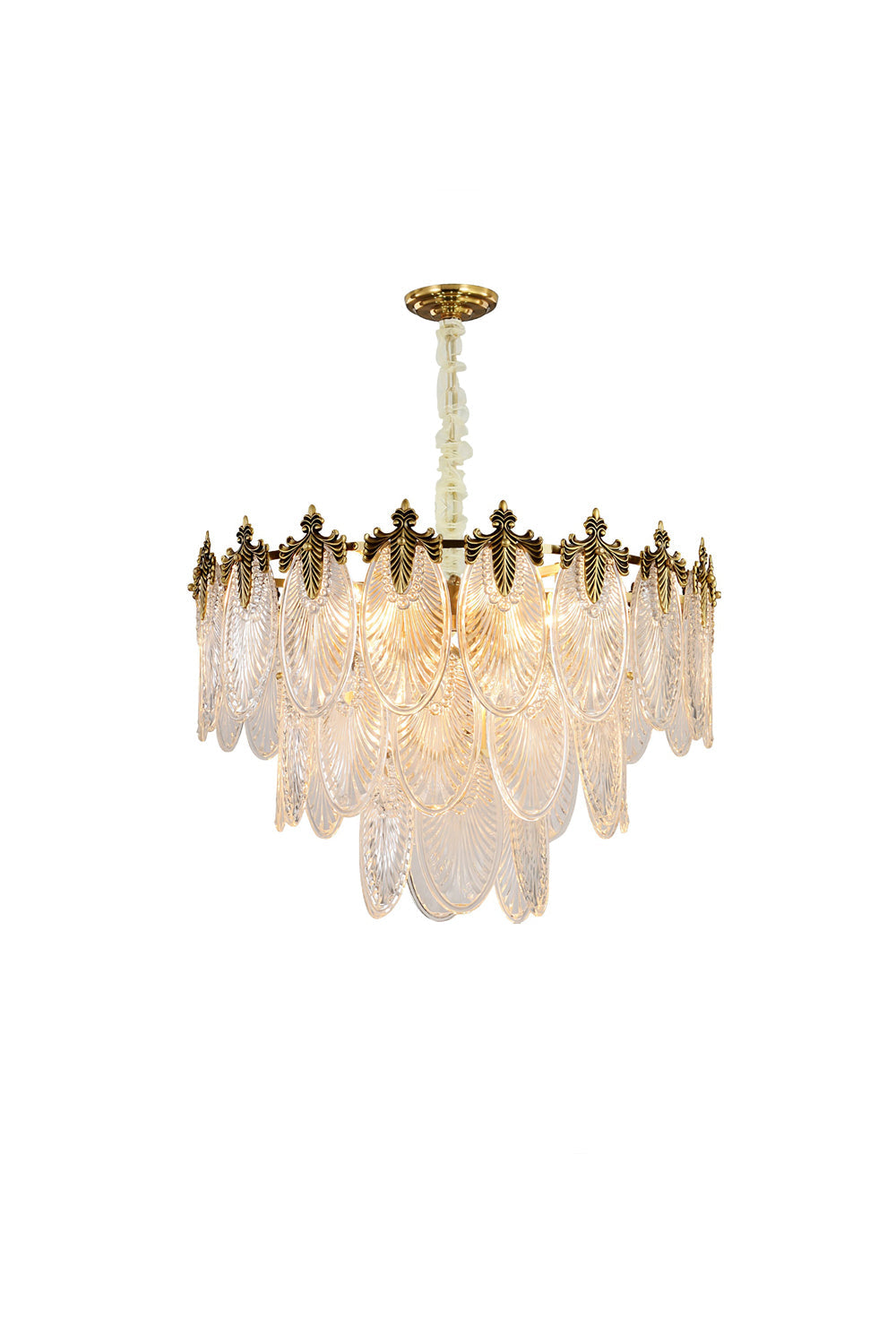Vintage Crystal Leaf Chandelier - everlamps