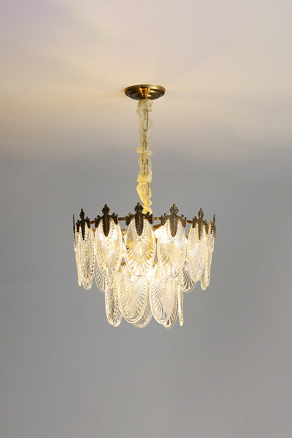 Vintage Crystal Leaf Chandelier - everlamps
