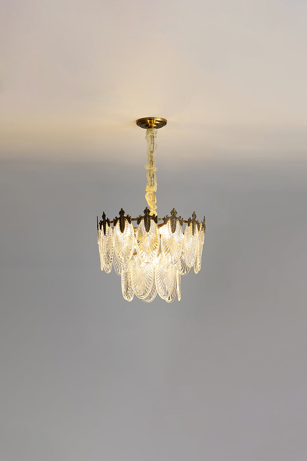 Vintage Crystal Leaf Chandelier - everlamps