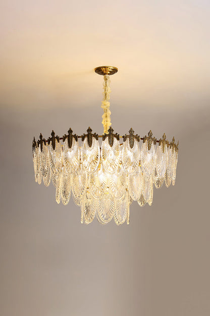 Vintage Crystal Leaf Chandelier - everlamps