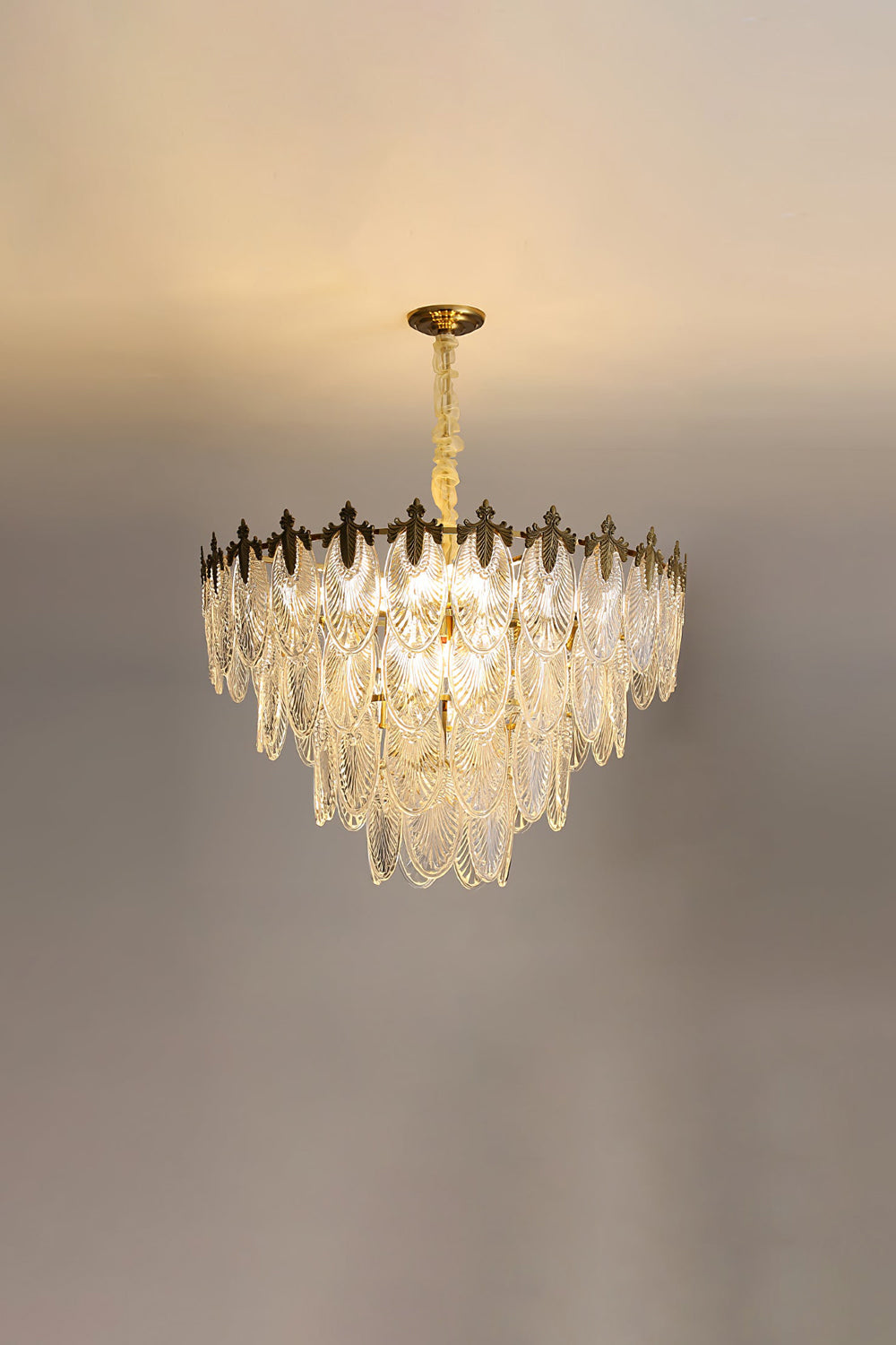 Vintage Crystal Leaf Chandelier - everlamps