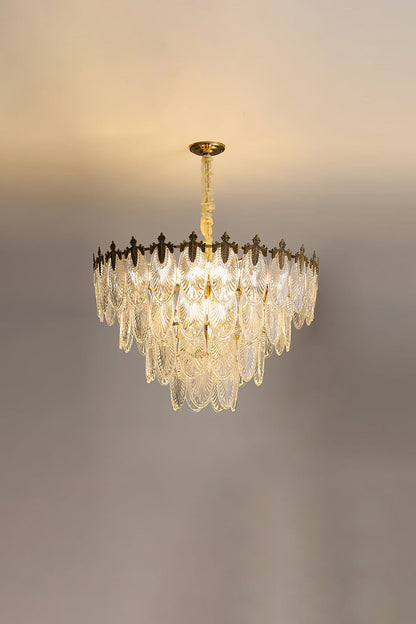 Vintage Crystal Leaf Chandelier - everlamps