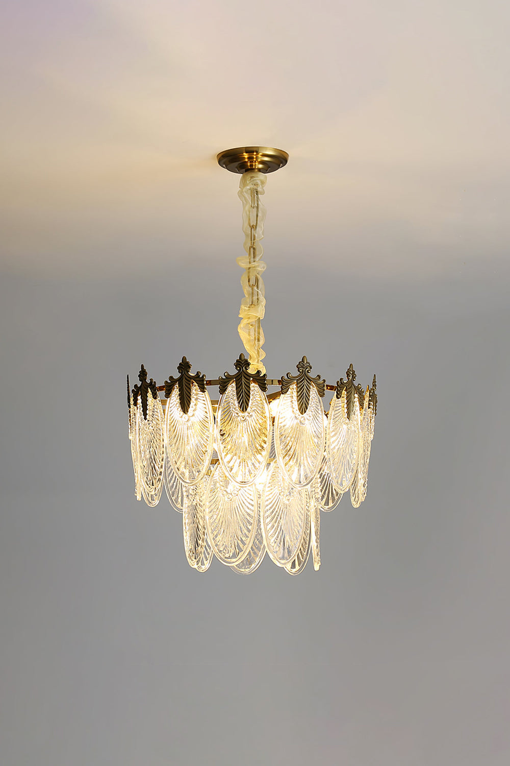 Vintage Crystal Leaf Chandelier - everlamps