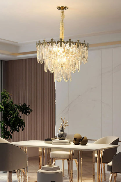 Vintage Crystal Leaf Chandelier - everlamps