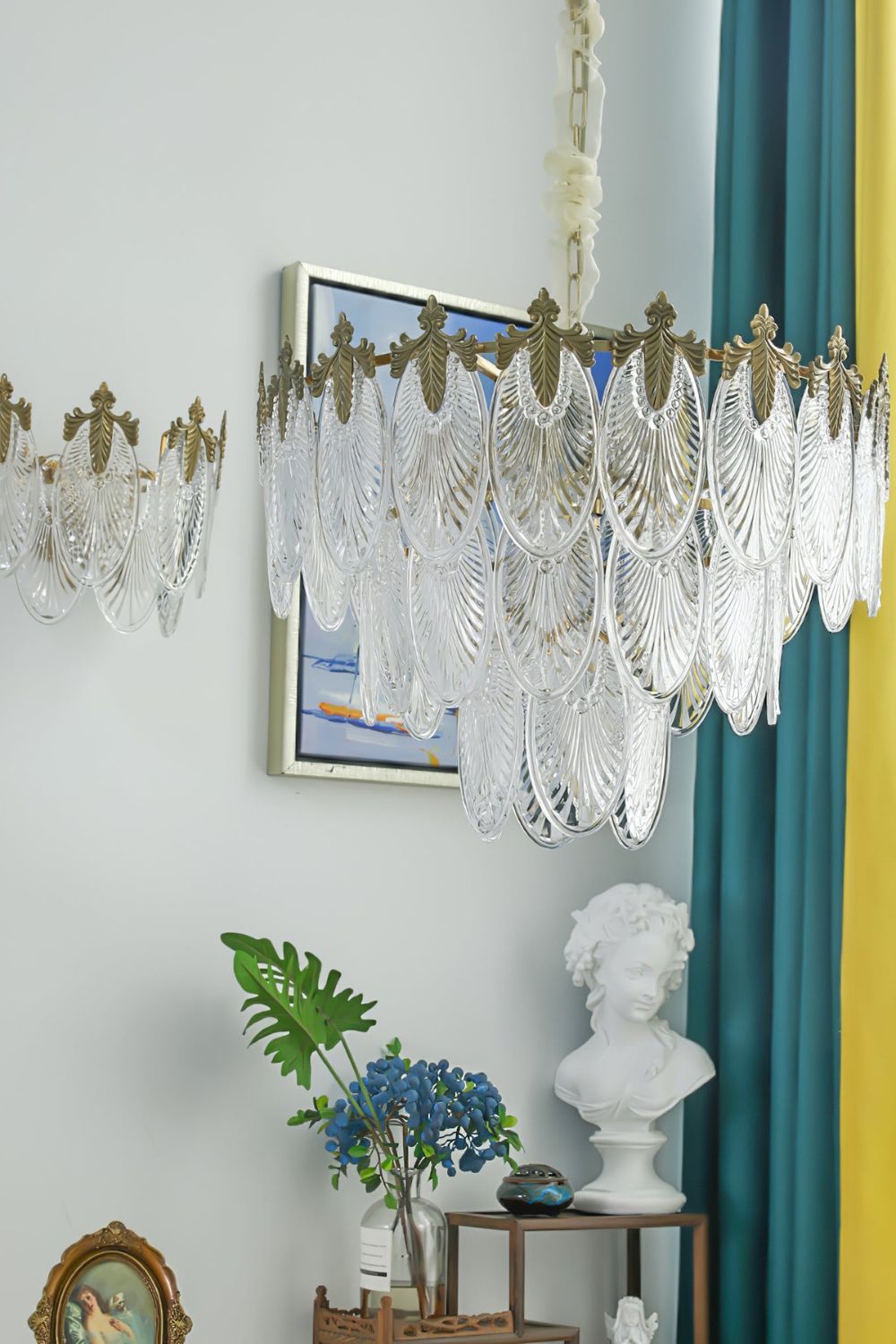 Vintage Crystal Leaf Chandelier - everlamps