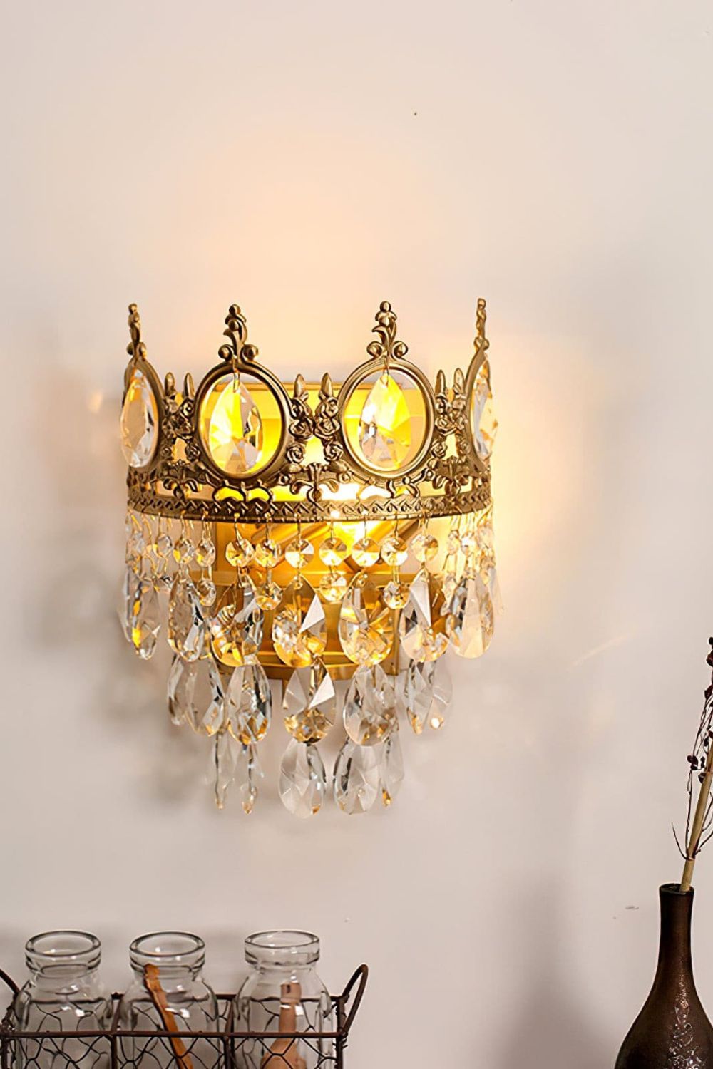 Vintage Crystal Sconce - everlamps