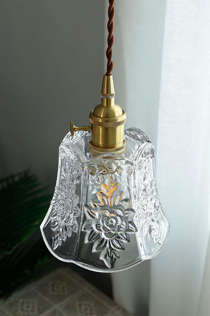 Vintage Flower Glass Pendant Light - view 18 | everlamps