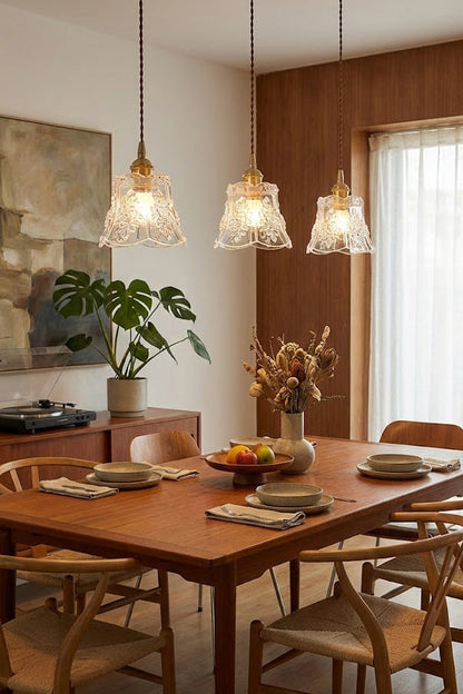 Vintage Flower Glass Pendant Light - view 16 | everlamps