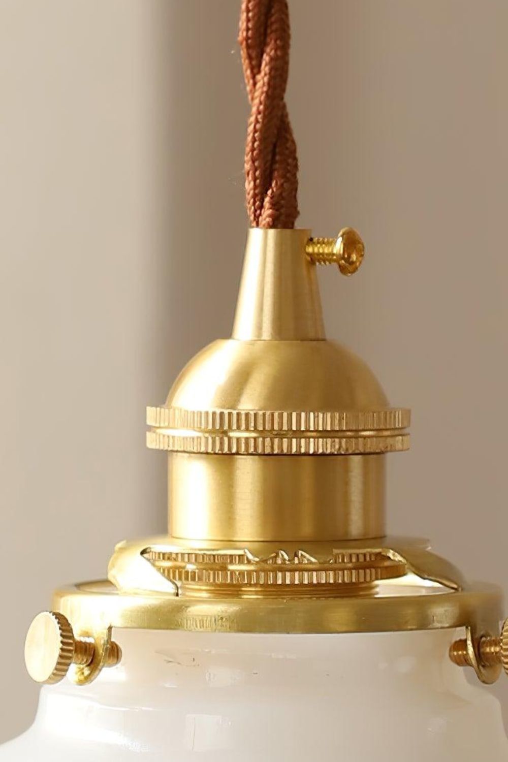 Vintage Glass Colonial Global Pendant Light - view 10 | everlamps