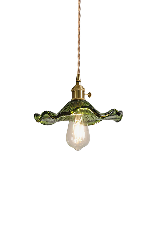 Vintage Glass Hibiscus Flower Pendant Light | everlamps