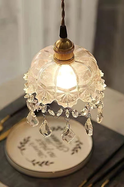 Vintage Glass Jewel Pendant Light - view 11 | everlamps