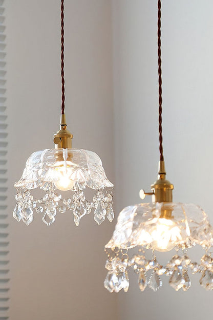 Vintage Glass Jewel Pendant Light - view 12 | everlamps
