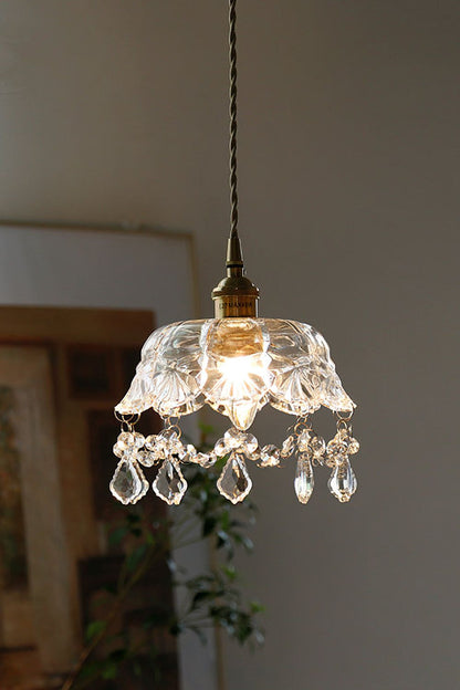 Vintage Glass Jewel Pendant Light - view 6 | everlamps