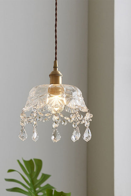 Vintage Glass Jewel Pendant Light - view 2 | everlamps