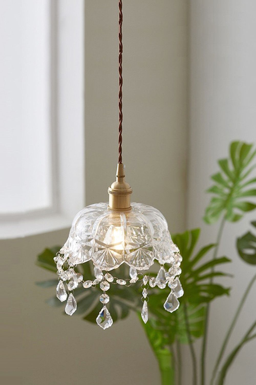 Vintage Glass Jewel Pendant Light - view 4 | everlamps