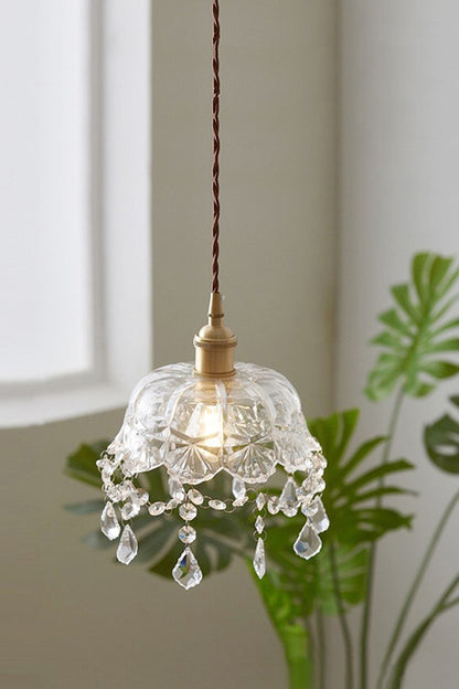 Vintage Glass Jewel Pendant Light - view 4 | everlamps
