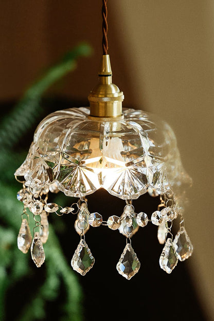 Vintage Glass Jewel Pendant Light - view 10 | everlamps