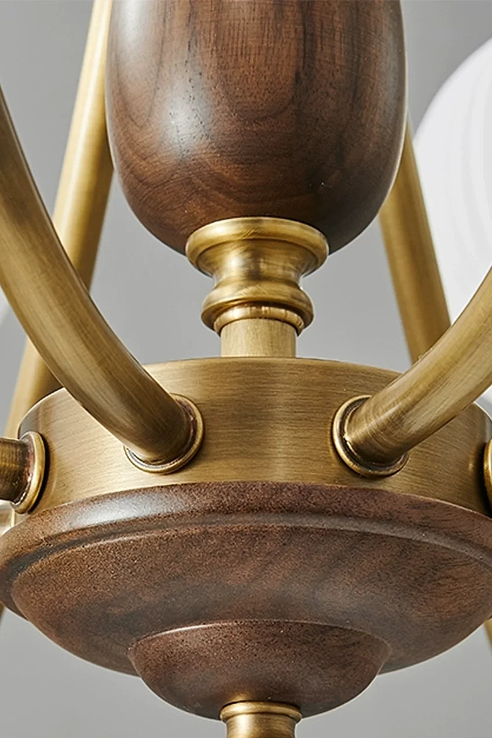 Vintage Globe Brass Chandelier - view 9 | everlamps