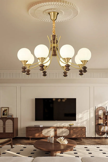 Vintage Globe Chandelier - view 6 | everlamps