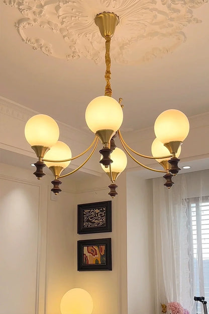 Vintage Globe Chandelier - view 2 | everlamps