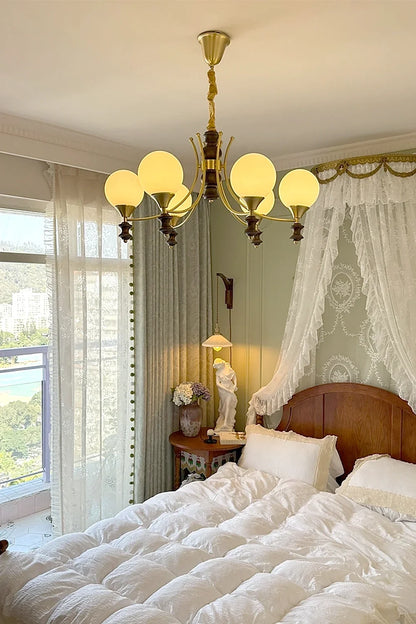 Vintage Globe Chandelier - view 3 | everlamps