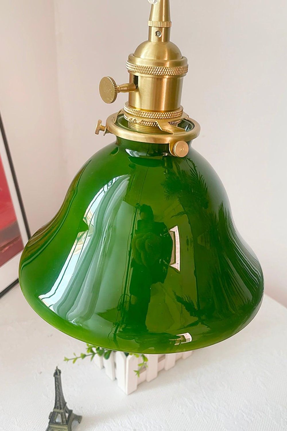 Vintage Green Bell Pendant Light - view 8 | everlamps
