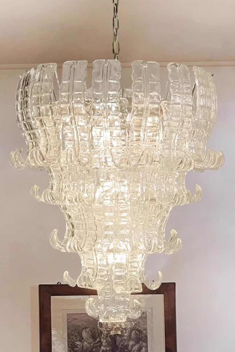 Vintage Italian Art Glass Chandelier - view 3 | everlamps