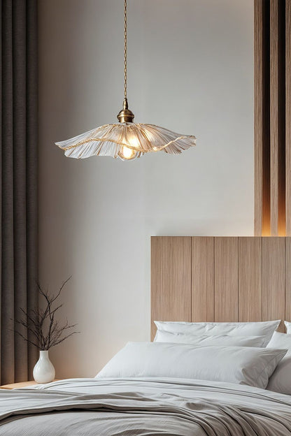 Vintage Lotus Blossom Glass Pendant Light - view 5 | everlamps