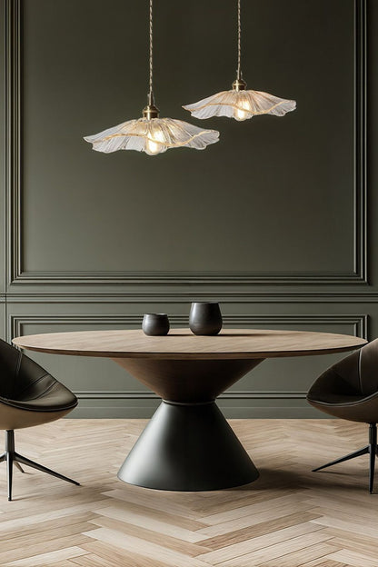 Vintage Lotus Blossom Glass Pendant Light - view 10 | everlamps